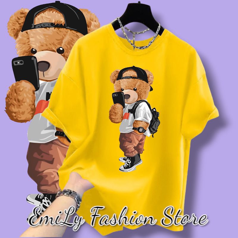 Kaos Jumbo wanita dewasa Boneka beruang beae selfie terbaru