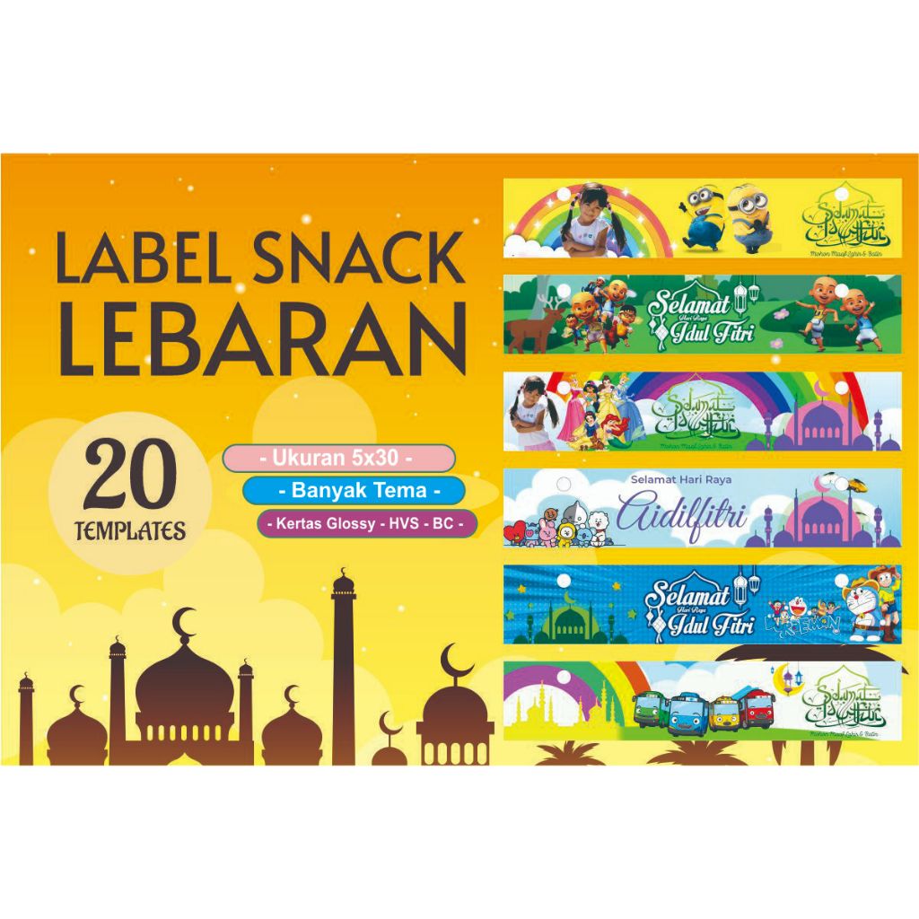 Label Snack - Paper Belt Hampers Idul Fitri -