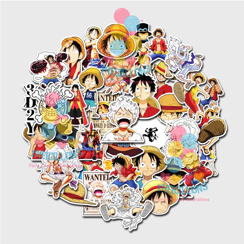

STICKER PACK | ONE PIECE | MONKEY D LUFFY | STICKER TUMBLER | STIKER LAPTOP KOPER HELM | ISI ( 50 PCS )