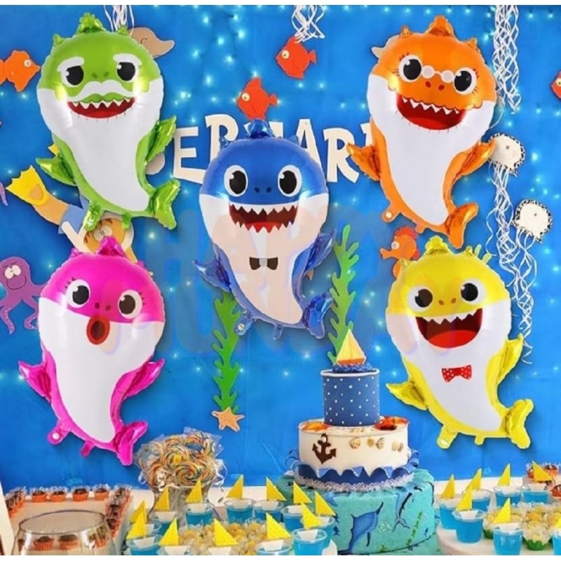 Balon foil baby shark/balon foil karakter baby shark