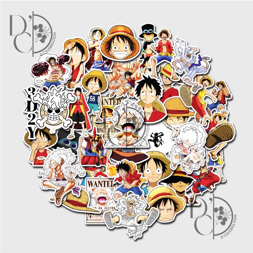 

STICKER PACK | ONE PIECE | MONKEY D LUFFY | STICKER TUMBLER | STIKER LAPTOP KOPER HELM | ISI ( 50 PCS )l