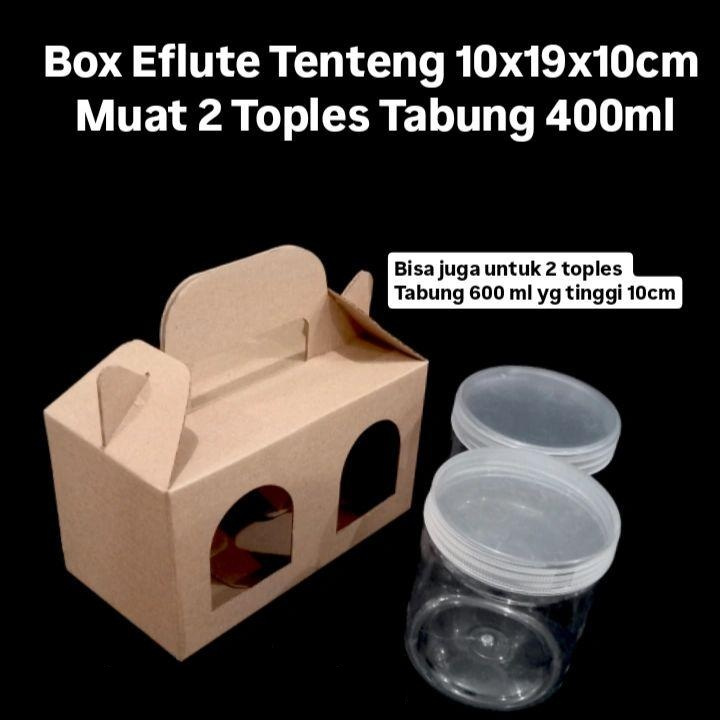 

(10 Pcs)Dus Toples 400ml Isi 2 Kotak Hampers Packaging Box Tenteng 2 Toples Tabung 800ml