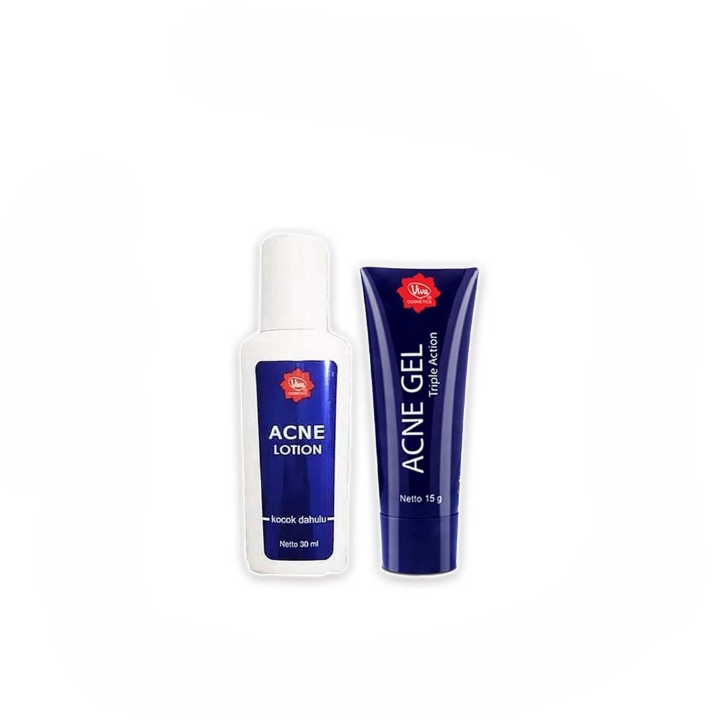 VIVA ACNE GEL 15gr TRIPLE ACTION / VIVA ACNE LOTION 30ML / CREAM UNTUK SOLUSI JERAWAT / PERAWATAN KU