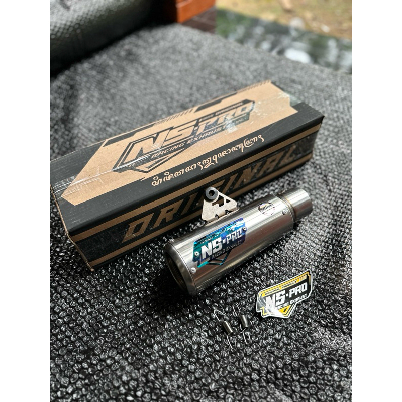 Knalpot NS-pro exhaust type gp2 x Titanium sarangan full inlet 50 free dus selincer only