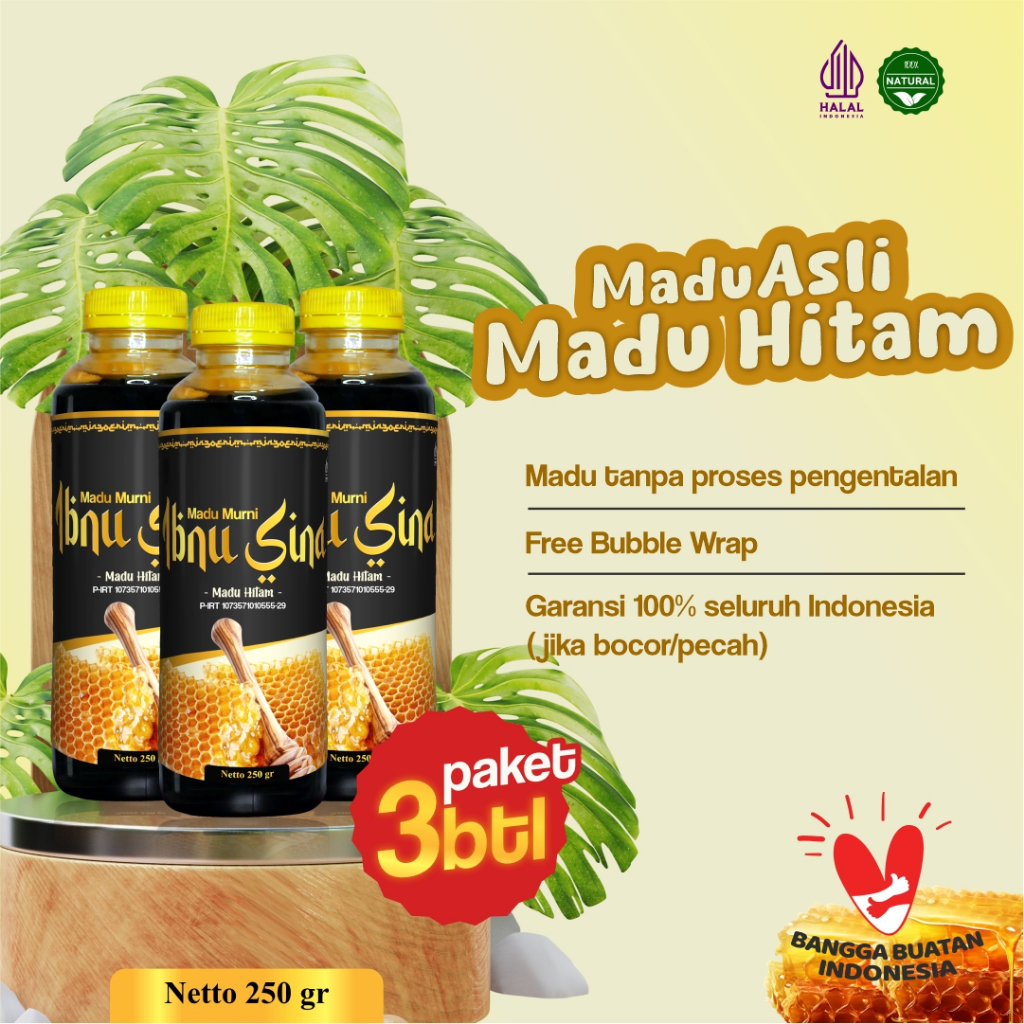 

Madu Murni Ibnu Sina Randu | Membantu Menjaga Kesehatan | 3 botol