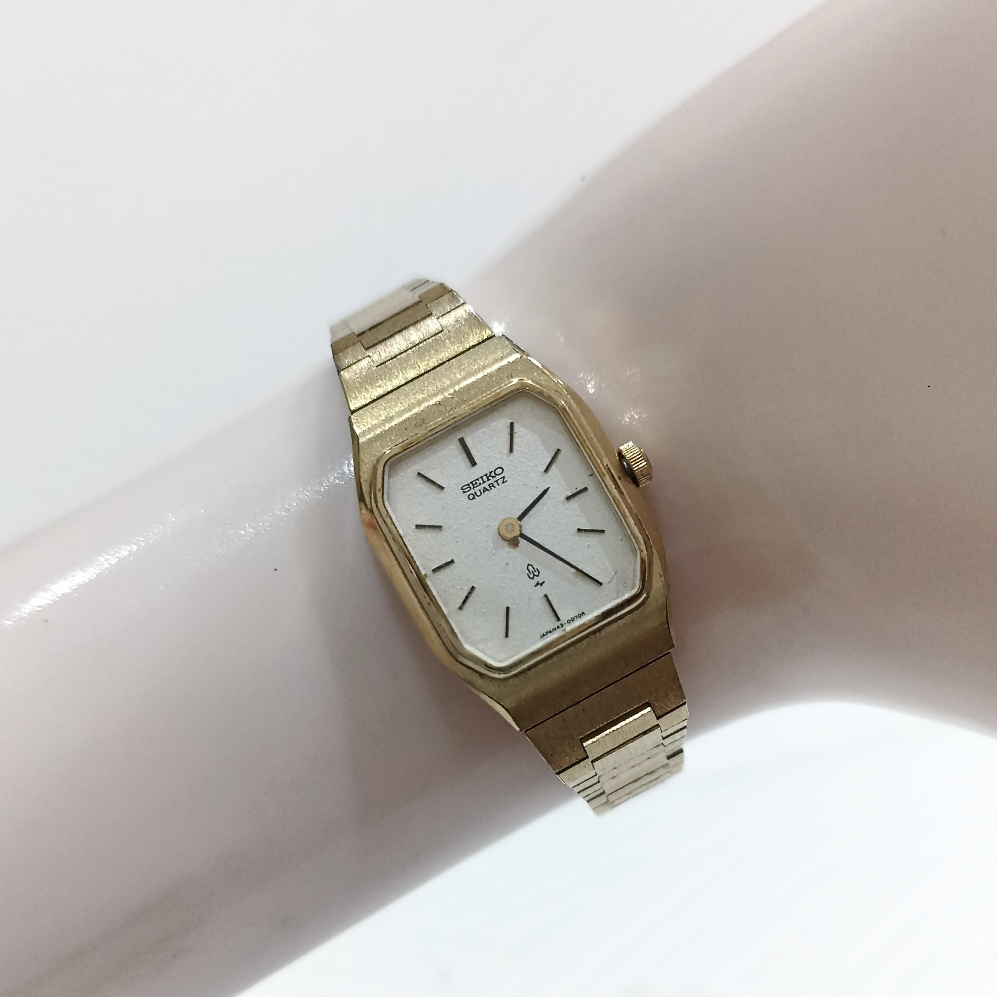 Seiko Vintage Ladies SGP Solid Gold Plated 43-3020 Quartz Watch Jam Tangan Cewek Wanita Perempuan Em