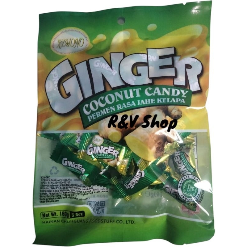 

KIMONO Candy Ginger coconut Permen Jahe Kelapa 160g.