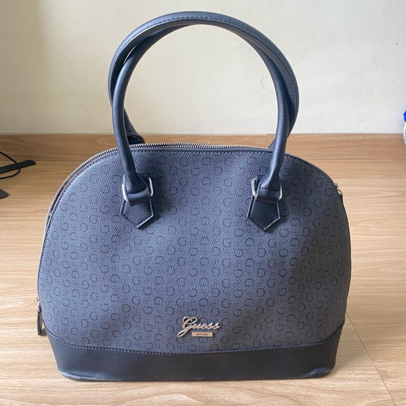 PRMO IDR 250k co link kecil PRELOVED GUESS navy tas alma hand bag besar
