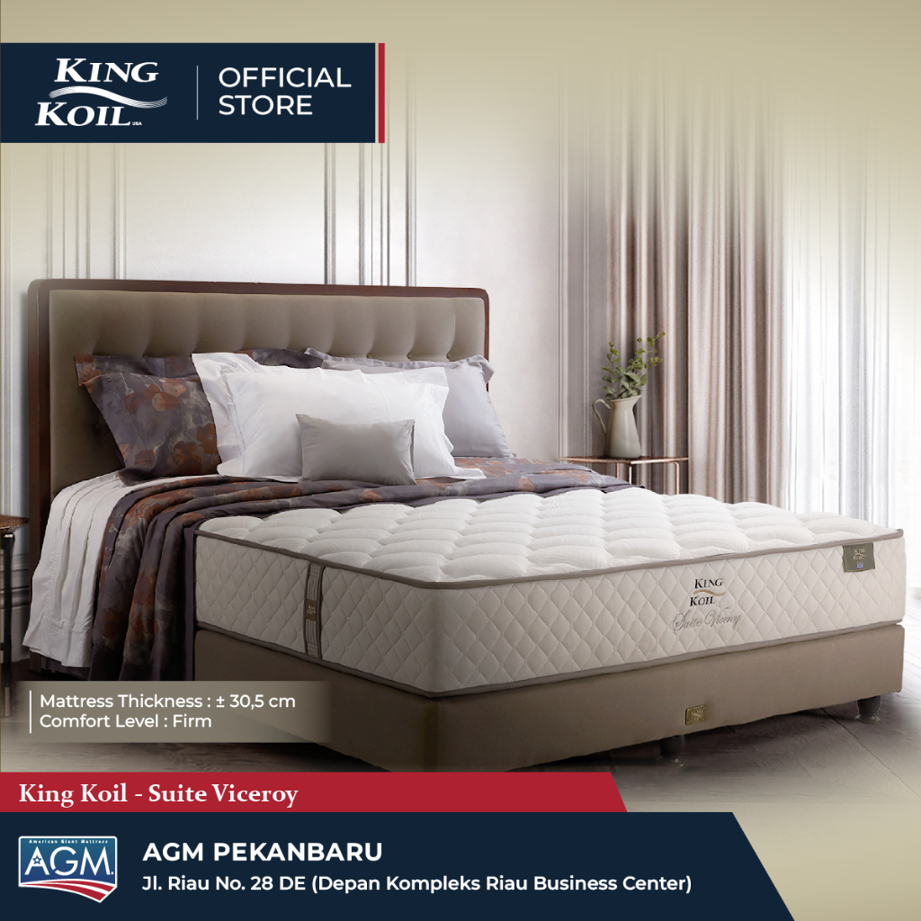 Matras Full Set King Koil Suite Viceroy Kasur KingKoil AGM Prestigious Collection 160 180 200