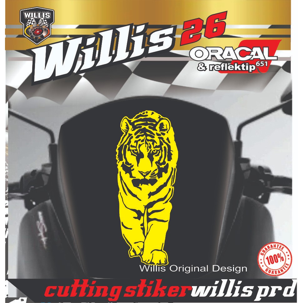 Cutting Stiker Harimau Maung Siliwangi STIKER WINDSHIELD MOTOR NMX PCX