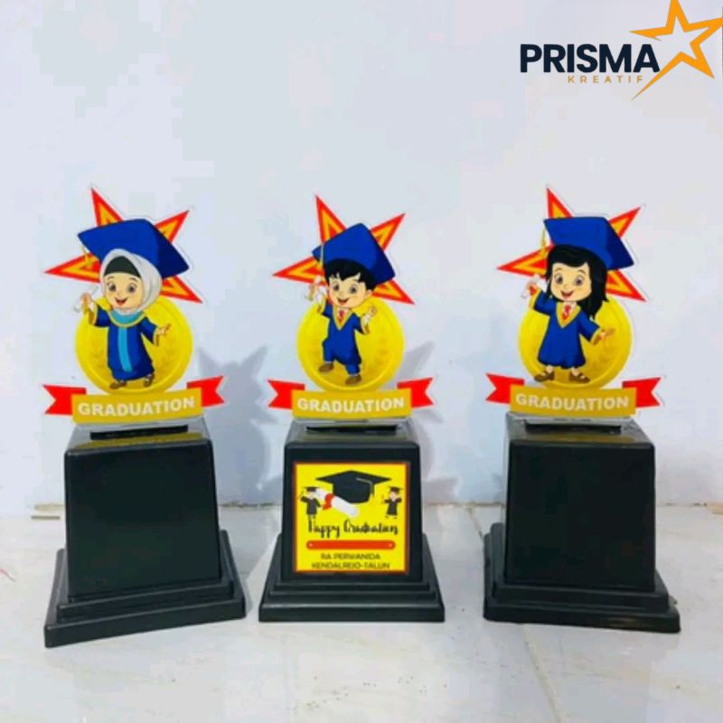 Piala Wisuda TK Model Bintang Plakat Wisuda Anak Model Bintang Toga Piala Wisuda Akrilik Custom