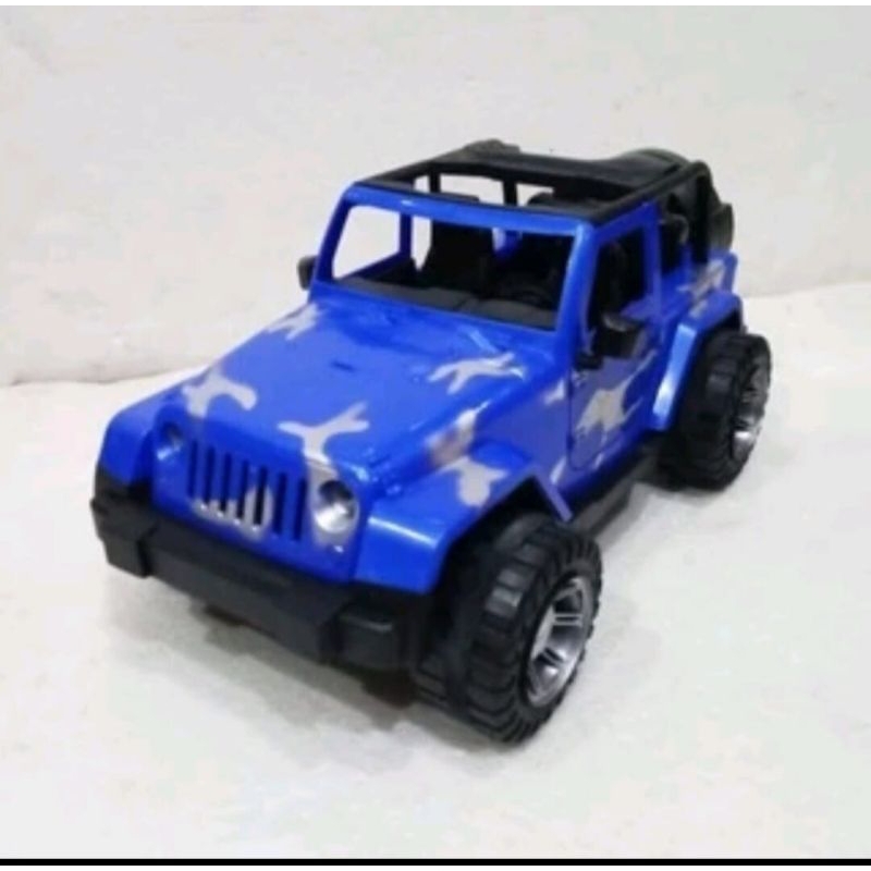 Mainan anak mobil Jeep besar army tentara polisi bisa buka tutup pintu secara manual keren murah
