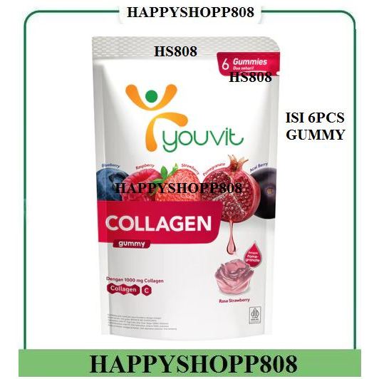 [ YOU VIT PERMEN COLLAGEN ] YOUVIT COLLAGEN GUMMY ISI 6 GUMMY | UNTUK ANTI AGING | YOUVIT COLLAGEN 3
