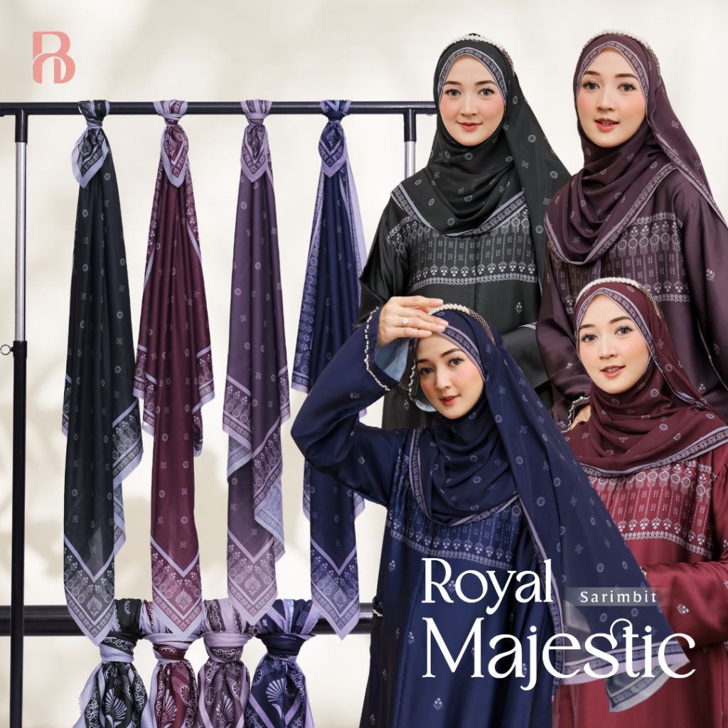 RASHAKI ROYAL MAJESTIC SCRAFT | Scarf Premium Printing Jumbo | Kerudung Sarimbit Keluarga Lebaran | 