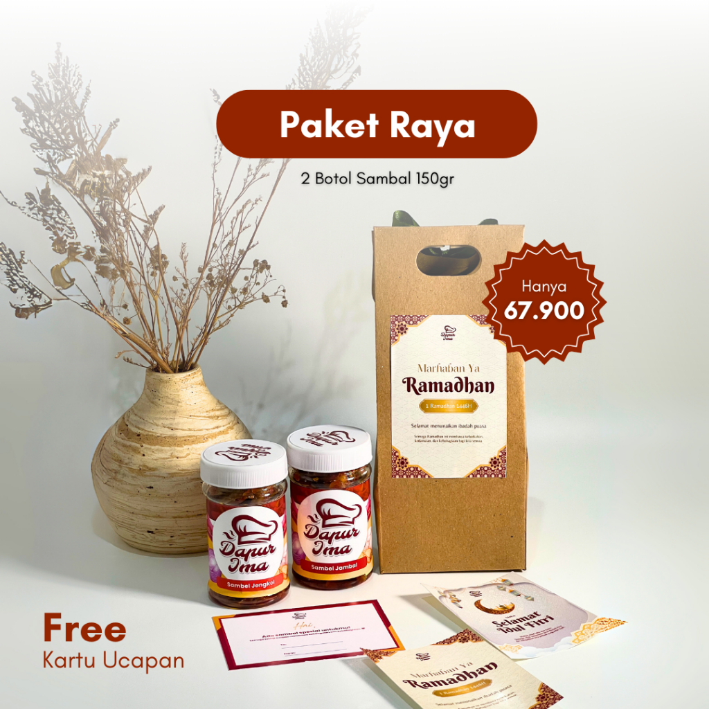 

Paket Hampers Ramadhan dan Lebaran Idul Fitri Sambal Dapur Ima - Cumi/Cumi Pete/Jambal/Jengkol/Teri Kering/Udang Rebon Kering