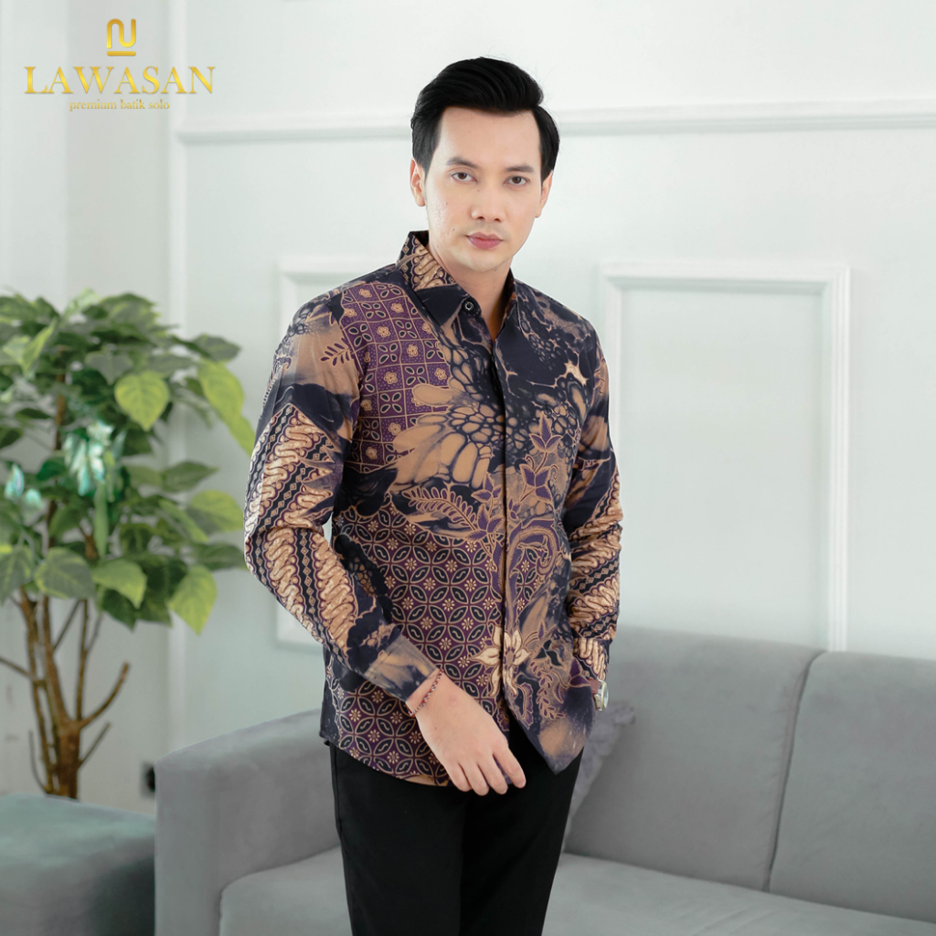 Lawasan Batik Premium Pria Lengan Panjang Slim Fit - adinata