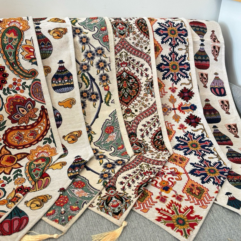 Oliver Syahdu Taplak Meja Turki/ Table Runner Import Turki / Taplak Meja Panjang Motif Bukan Sablon