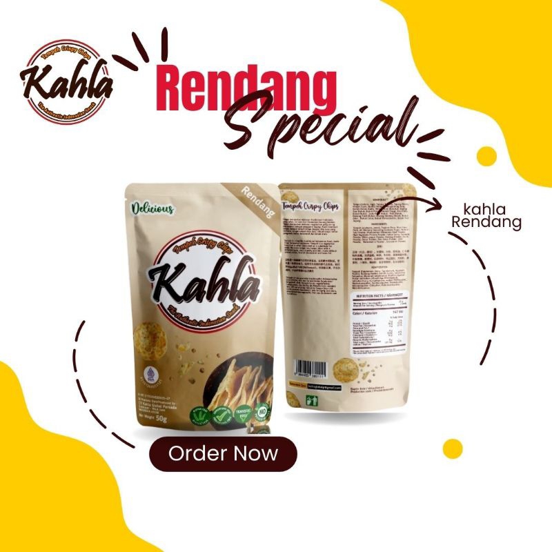 

Kahla Keripik Tempe Crispy Rendang - Healthy Tempeh Chips