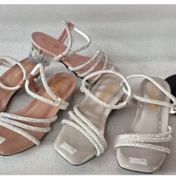 sandal anak hak kaca Tinggi terbaru terki