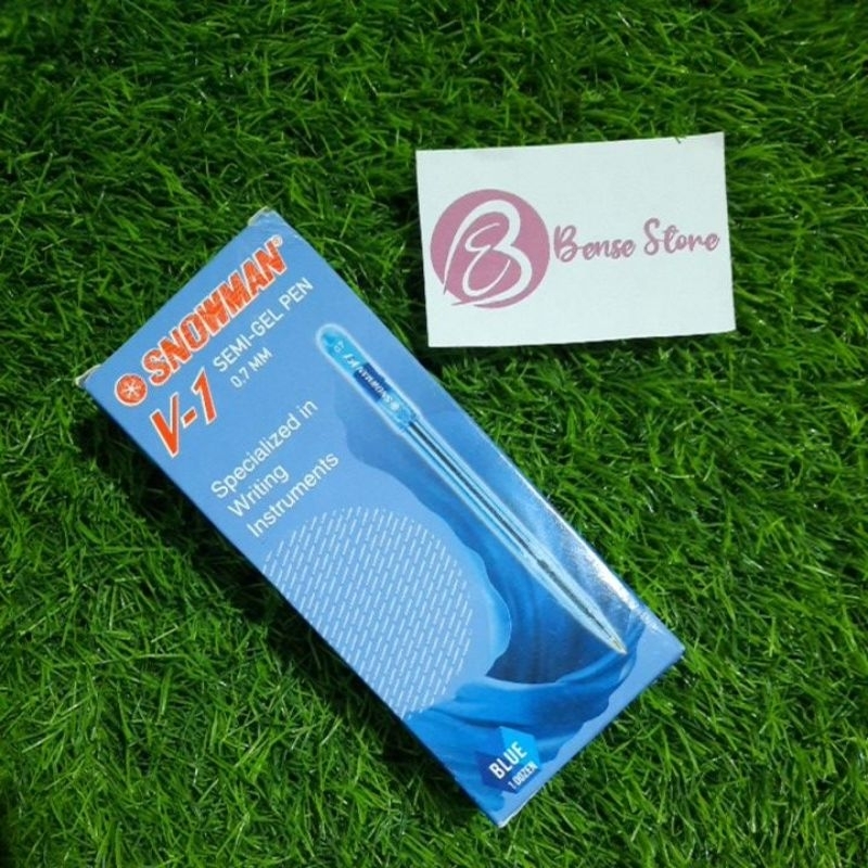 

1 Lusin Pulpen Snowman V1 Biru 0.7mm