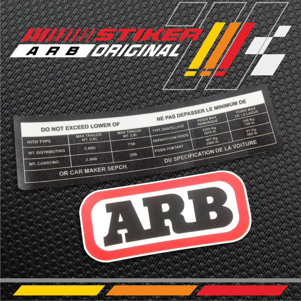 Stiker towing ARB original
