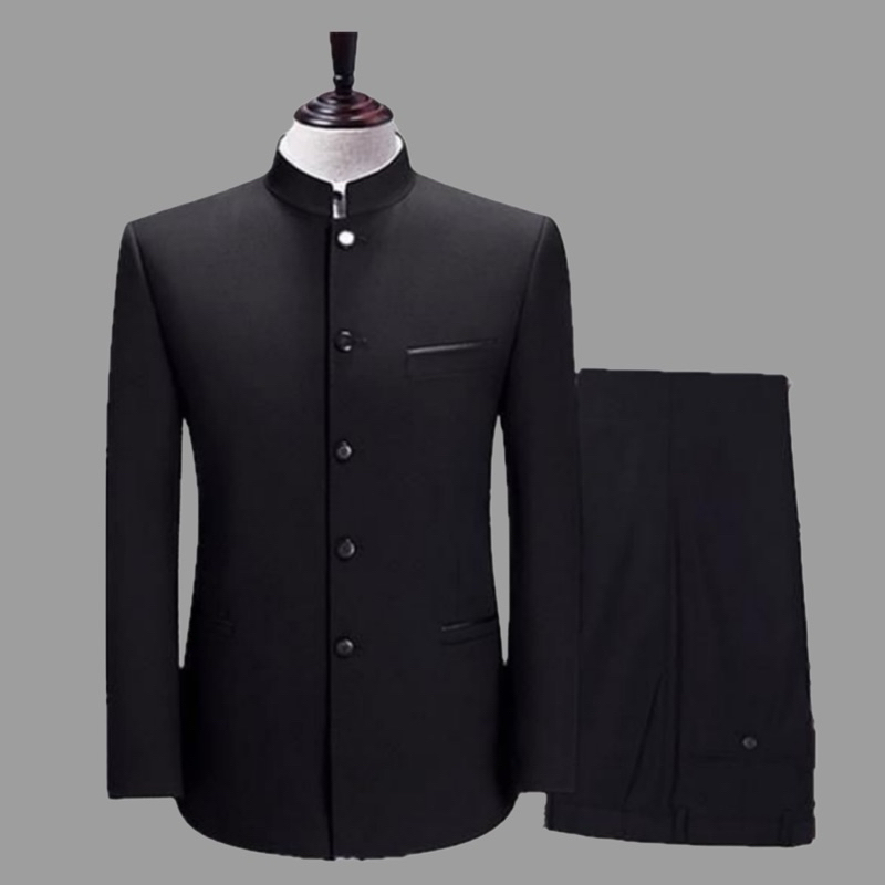 Jasko Hitam Polos Jas Koko Pria Dewasa Jas Mandarin Atasan Muslim Pria Beskap Bapak Beskap Pria Besk
