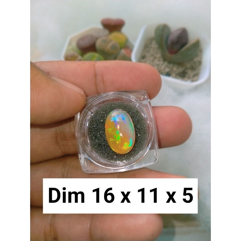 Opal Ethiopia Kuning Kristal