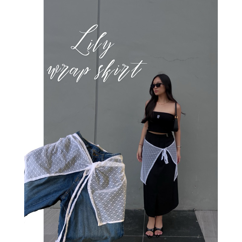 lily | korean lace skirt wrap skirt rok lace korea rok lilit brukat korean style