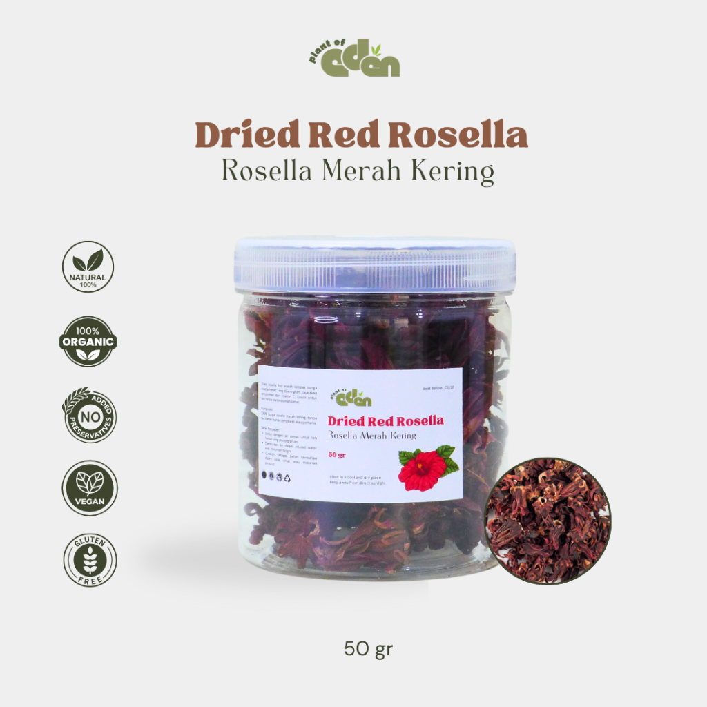 

Plant of Eden - Dried Red Rosella | Rosella Merah Kering