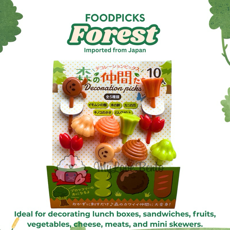 Forest Picks Tusukan Bento Food Pick Fruit Fork Garpu Bento