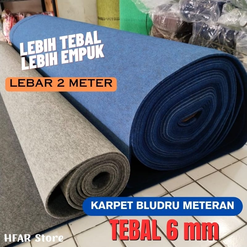 Karpet Bludru Polos Tebal | Karpet Babut Mushola Meteran