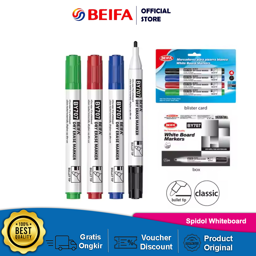 

Beifa White Board Marker Spidol Papan Tulis Tidak Bau BY707