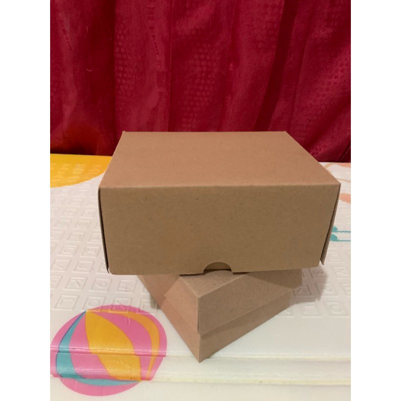 kardus box snack/kue/makanan. kardus polos coklat uk 15x15x7.