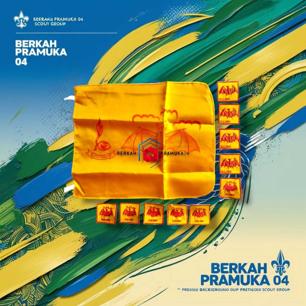 1 bendera + 10 tanda regu pramuka nama hewan KELELAWAR