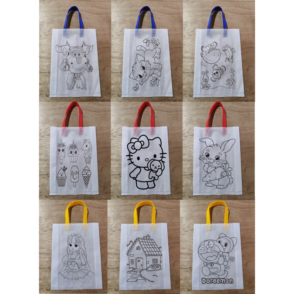 

TAS LUKIS MEWARNAI 30X40x8 PAKET ISI 10