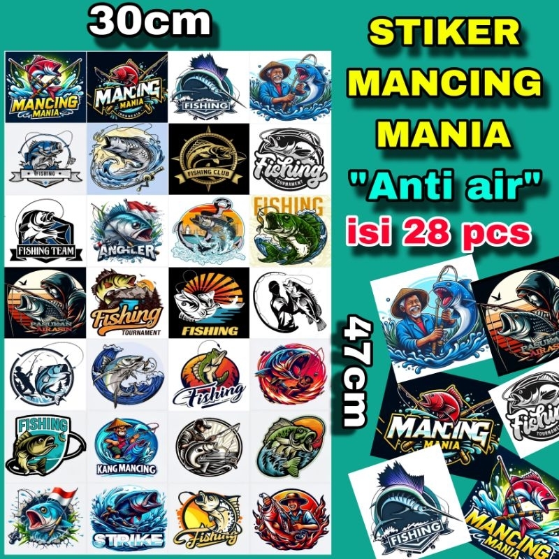 

STIKER LOGO MANCING MANIA / STIKER FISHING MANIA /STIKER PACK / STIKER ANTI AIR