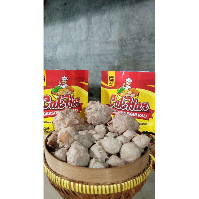 

BAKSO DAGING SAPI ASLI KEMASAN FROZEN/ BAKSO CAK HAR PINGGIR KALI