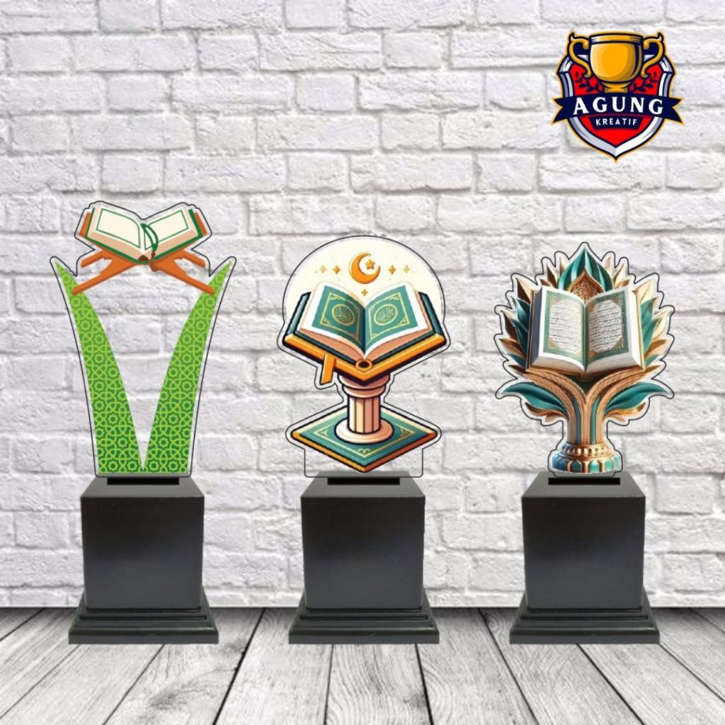 PIALA AL QURAN PIALA MTQ PIALA BUKU PIALA TAHFIDZ AKRILIK CUSTOM