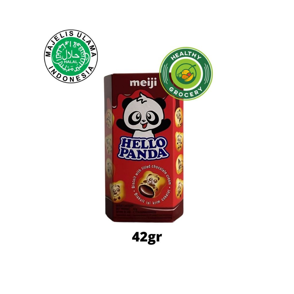 

Meiji Hello Panda Cokelat / Biskuit Isi Krim Cokelat 42gr