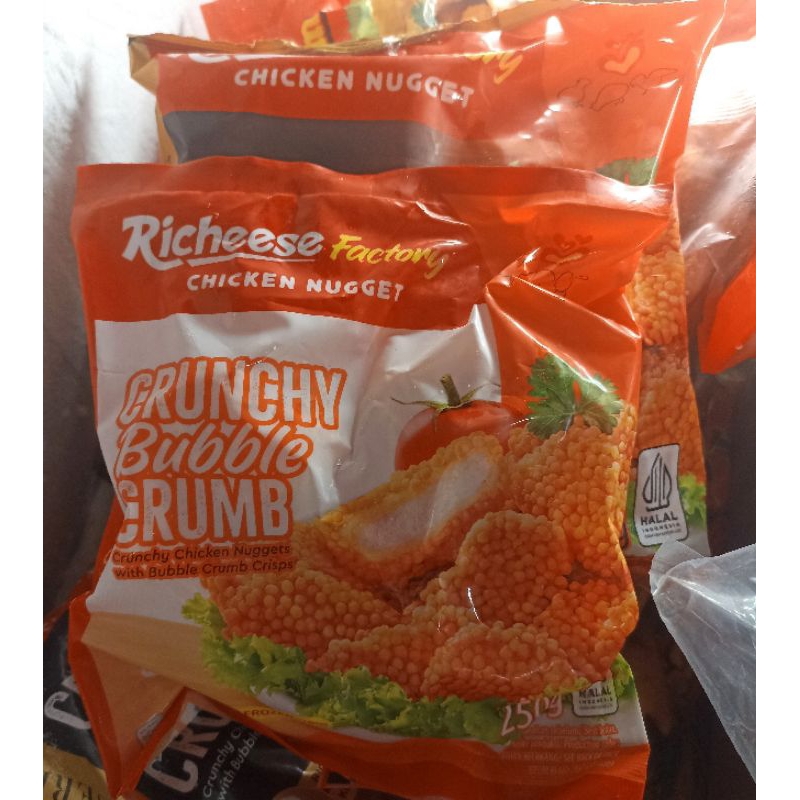 

RICHEESE CHICKEN NUGGET 250 GRAM CRUNCHY BUBBLE CRUMB
