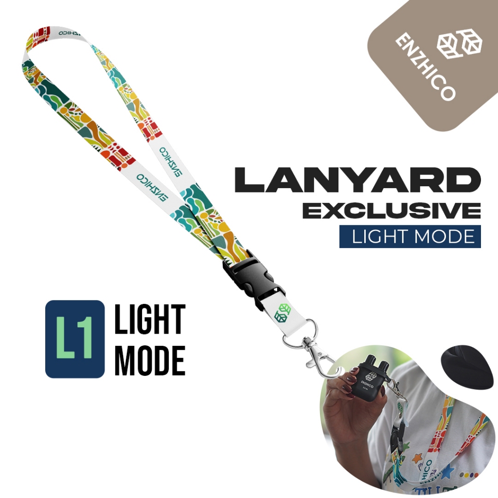 

ENZHICO Lanyard LIGHT MODE Warna Putih Tali lanyard untuk ID card holder Tali lanyard berkualitas tinggi Lanyard panjang dan kuat Tali lanyard panjang Tali lanyard tahan lama