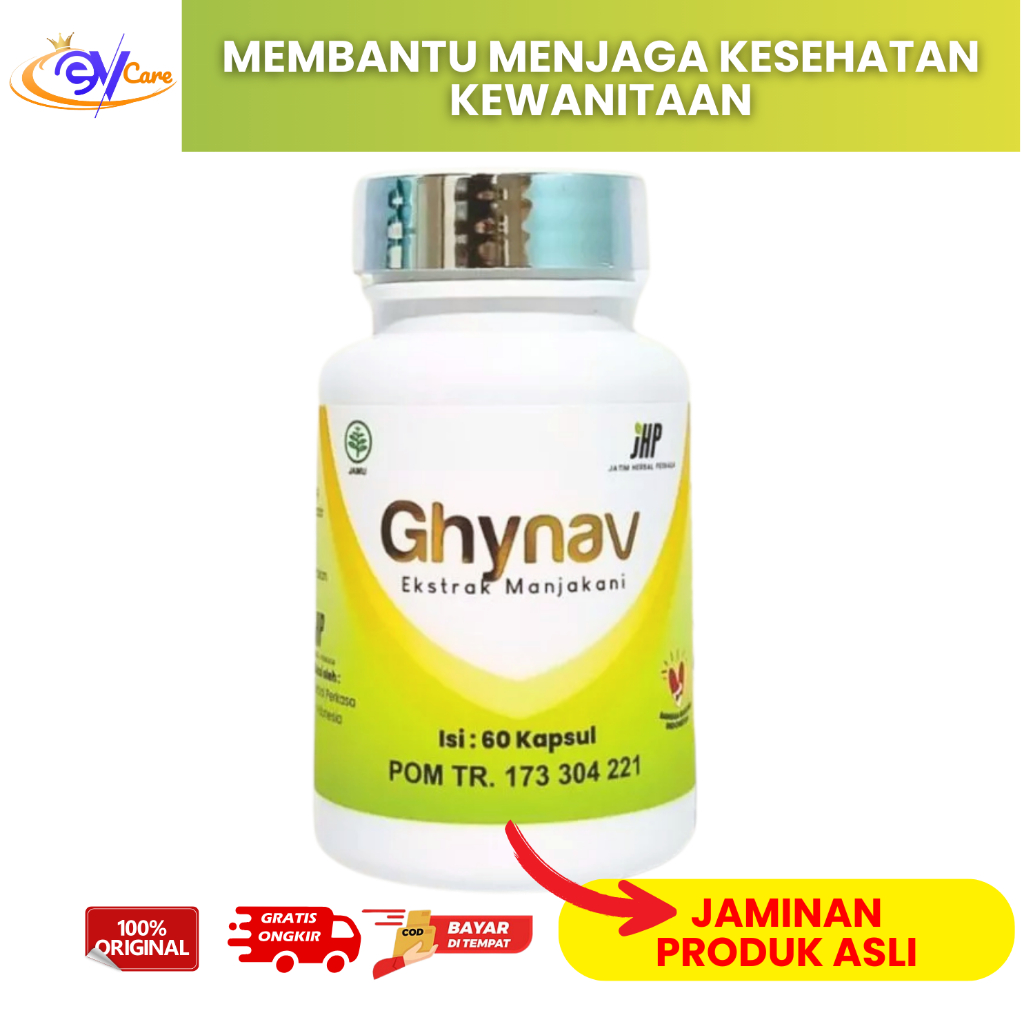 GHYNAV Obat Keputihan Gatal dan Bau tak Sedap Kapsul Manjakani 60 Kapsul