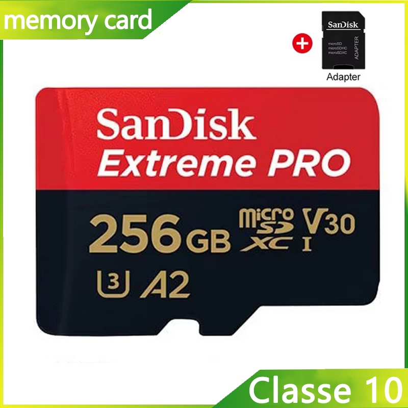 256GB Micro SD Card, 128GB, 512GB, 1024GB Level 10 A2 High Speed TF Flash Card, cocok untuk ponsel, 