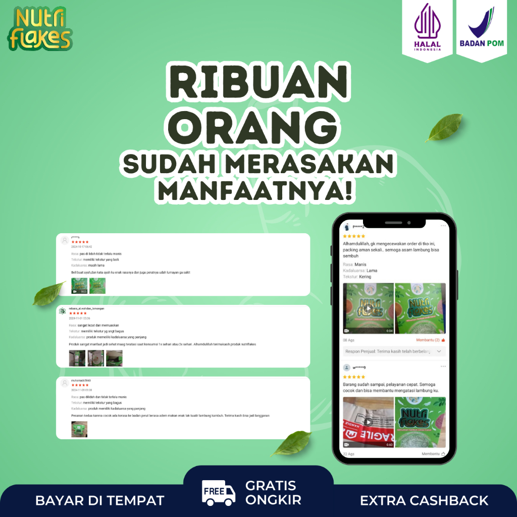 

Maknyuss1 [Terlaris] Nutriflakes - Sereal Umbi Garut Untuk Atasi Maag, Gerd Dan Asam Lambung