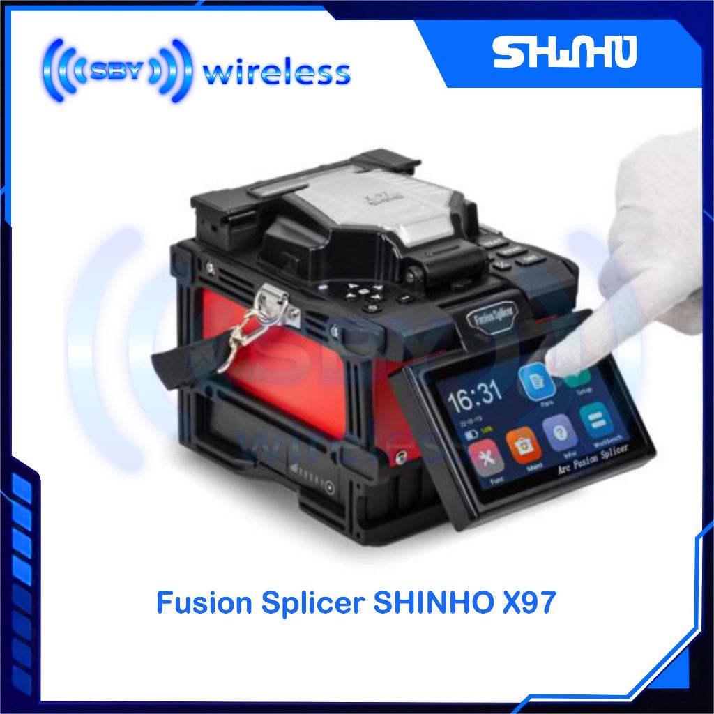 SHINHO X-97 FUSION splicer 4 motor alat sambung Kabel FTTH fiber optic fushion splicing X97