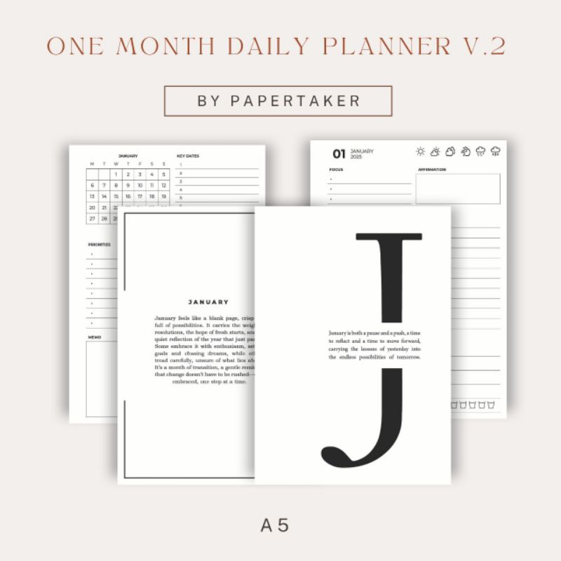 

Islamic Planner by Papertaker | Monthly Planner Loose Leaf Volume 2 by Papertaker | Islamic Daily Planner Insert | Isi Binder Planner