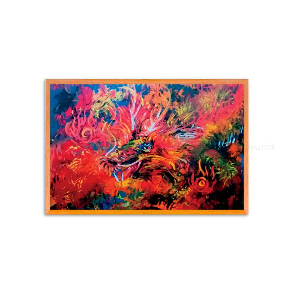 Lukisan Cetak Karya Affandi Maestro Lukis Indonesia Frame Kayu Modern Minimalis