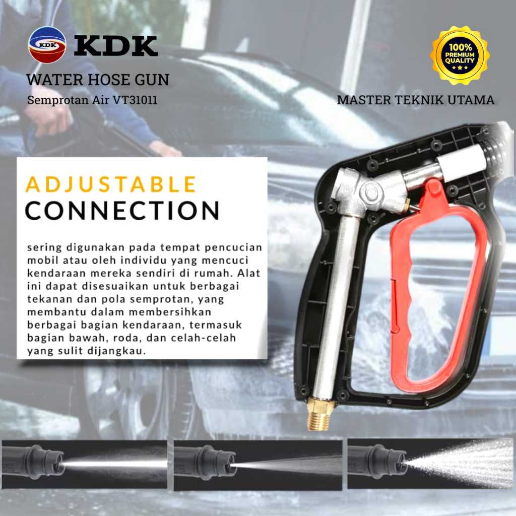 KDK VT31011 Semprotan Jet Cleaner - Pistol Gun Jet Cleaner - Long Water Hose Gun Pressure