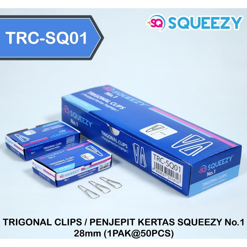 

SQUEEZY Trigonal Clip kertas No.1(1pak kecil)