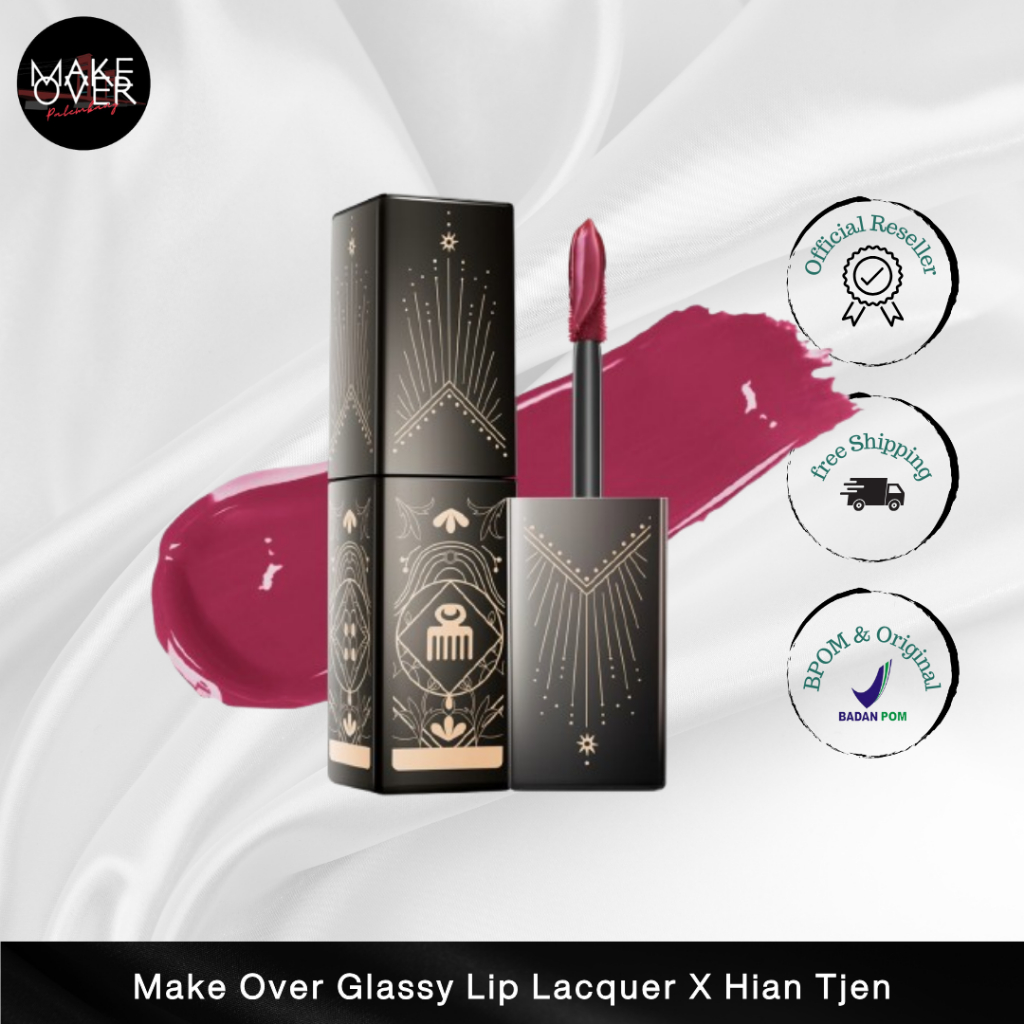 MAKE OVER Glassy Lip Lacquer X Hian Tjen - Lip Gloss Lip Tint Lipcream Lip Cream Lipstick Make Up Pi